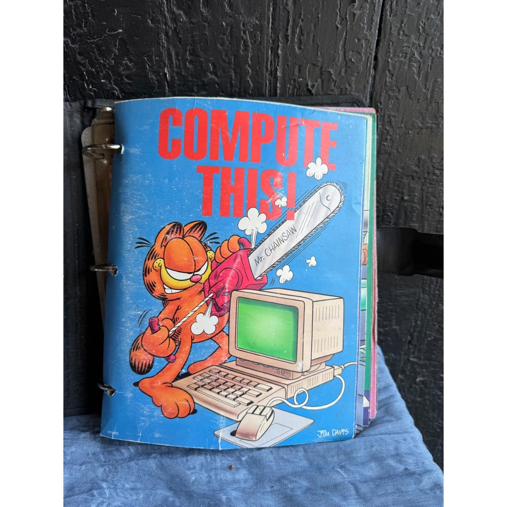 Vintage Mead Five Star latch Binder with Garfield Folders 90s School Supplies - Picture 2 of 14